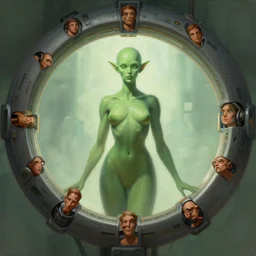 close up sci - fi portal ring traveller, green skin, elegant, highly detailed, centered, digital painting, concept art, smooth, sharp focus, illustration, artgerm, tomasz alen kopera, peter mohrbacher, donato giancola, joseph christian leyendecker, wlop, frank frazetta