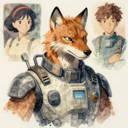character concept art, science fiction, masculine lynx - man lynx - headed engineer, studio ghibli, pixar and disney animation, sharp, disney concept art watercolor illustration by mandy jurgens and alphonse mucha and alena aenami, pastel color palette, dramatic lighting, highly detailed