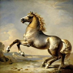 a galloping horse, by eugene-delacroix