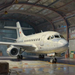the space hangar, cinematic angle, studio ghibli, cinematic lighting, detailed oil painting, hyperrealistic, 8 k