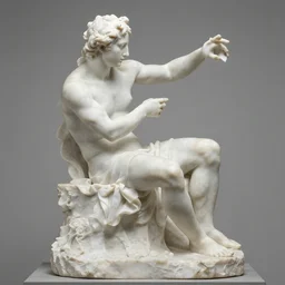 reinterpretation of sculpture of laoconte hyperrealistic style in carrara marble
