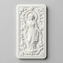 high priestess tarot, beautiful decorative ornament with classical floral elements emanating from center of design, decorative design, classical ornament, motif, bilateral symmetry, roses, leaves, flowers, buds, flowering buds, negative space, highly detailed etching, wlop