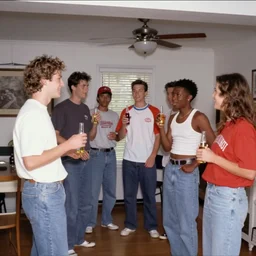 color video footage of the home party, 2 0 0 0's