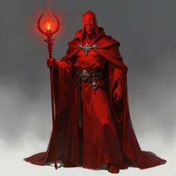 the red necromancer, trending on artstation, 8 k, by gerard brom and zdzisław beksinski