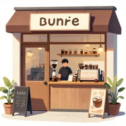 coffee shop, by loish trending on artstation deviantart