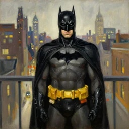Andrew Wyeth artwork, Batman in the city