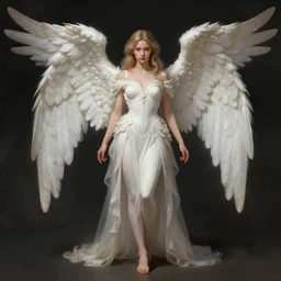full body portrait of a girl angel, wings, d & d, fantasy, intricate, elegant, highly detailed, digital painting, artstation, concept art, smooth, sharp focus, illustration, art by artgerm and greg rutkowski and peter mohrbacher