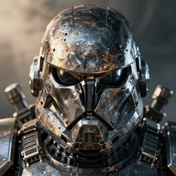 hyper realistic portrait of warhammer android face symmetric cinematic, chaos marine, artstation, cgsociety, full head, greg rutkowski, james gurney, mignola, craig mullins, brom