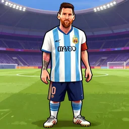 Messi in gta style art