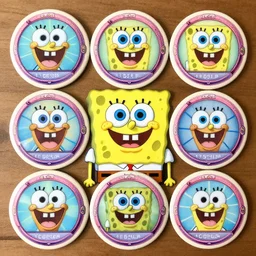 spongebob roundpanrs portrait by rebecca guay in the style of a full sized magic the gathering art piece