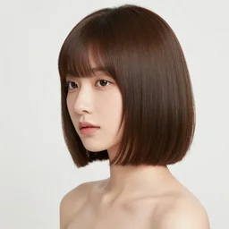 girl with hime cut hair