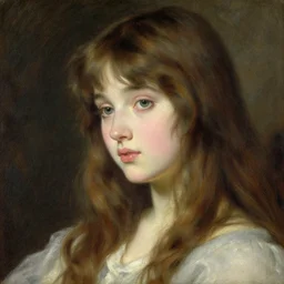 detailed portrait of dreaming anime girl, serene, painting by gaston bussiere, craig mullins, j. c. leyendecker
