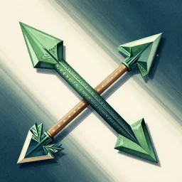 mirrors reflecting an arrow, green and dark blue colors, magnificent, close up, details, sharp focus, elegant, highly detailed, illustration, by Jordan Grimmer and greg rutkowski and PiNe(パイネ) and 薯子Imoko and 香川悠作 and wlop and maya takamura, intricate, beautiful, Trending artstation, pixiv, digital Art