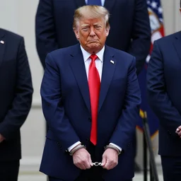 donald trump in handcuffs being arrested