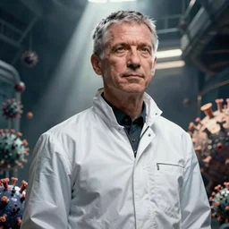 dr fauci as a superhero virus hunter comic book style Marvel comic
