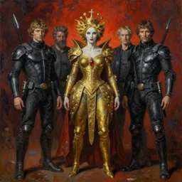 the queen of mars by zdzisław beksiński, dariusz zawadzki, jeffrey smith and h.r. giger, oil on canvas, 8k highly professionally detailed, trending on artstation