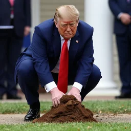 donald trump taking a dump