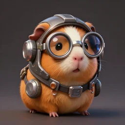cute little anthropomorphic Guinea Pig wearing techwear outfit, ultra wide lens shot , tiny, small,  short, cute and adorable, pretty, beautiful, DnD character art portrait, matte fantasy painting, DeviantArt Artstation, by Jason Felix by Steve Argyle by Tyler Jacobson by Peter Mohrbacher, cinematic lighting