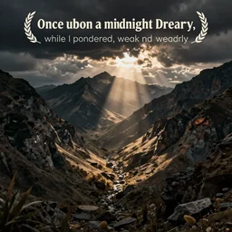 Once upon a midnight dreary, while I pondered, weak and weary