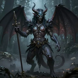 creature who is half human and half demon 8k occult