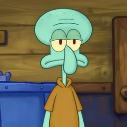 kanye west as squidward, photo portrait