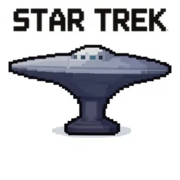 star trek enterprise pixel art style, 8-bit