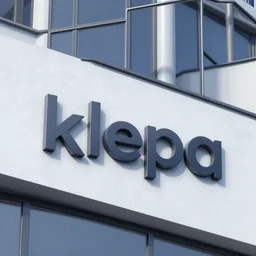 modern building facade with a logo written klepa