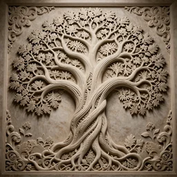 Tree of life, 8k texture, HD, Noah Bradley, otherworldly, Exquisite detail, post processed, cinematic lighting, intricate, carved, post-processing, clean, noise reduction, elegant, ornate, luxury, elite, zen, epic