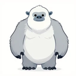 a vector illustration of a cute yeti, digital art, vector illustration, disney style