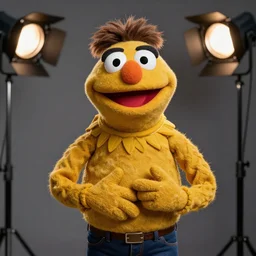 studio portrait still of muppet!!!!! markiplier!!!!!! as a muppet muppet as a muppet, 8 k, studio lighting, key light,