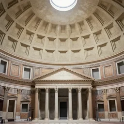 the view of the pantheon in rome painted in the style of martinus rørbye
