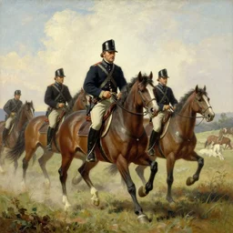 cavalry of Robert E Lee, american civil war style painting (1862)