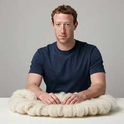 mark Zuckerberg made of wool
