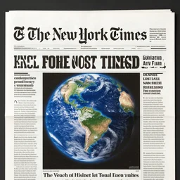 the front page of the new york times on the last day of earth