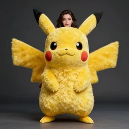 elegant woman dressed up as pikachu art photo by Steve McCurry