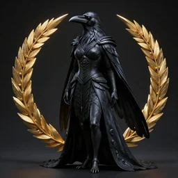 full body pose, hyperrealistic photograph of a raven woman, dim volumetric lighting, 8 k, octane beautifully detailed render, extremely hyper detailed, intricate, epic composition, cinematic lighting, masterpiece, trending on artstation, very very detailed, stunning, hdr, smooth, sharp focus, high resolution, award, winning photo, dslr, 5 0 mm