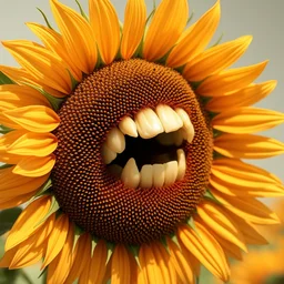 sunflower with teeth