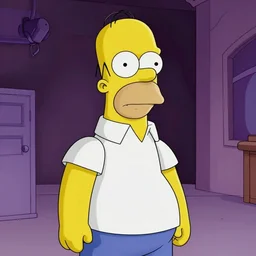 Homer Simpson breaking the simulation, digital art, highly detailed