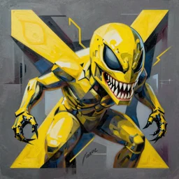 Yellow Venom picture by Sachin Teng, asymmetrical, Organic Painting , Matte Painting,  geometric shapes, hard edges, graffiti, Pixar , street art:2 by Sachin Teng:4