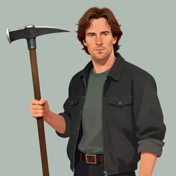 A beautiful illustration and portrait of gordon freeman holding a crowbar, concept art, trending on artstation