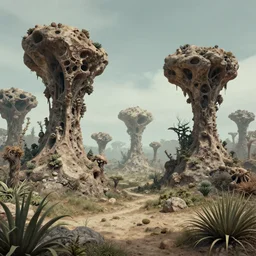 alien lanscape photography by marc adamus, strange organic rocks in giger style, strange vegetation