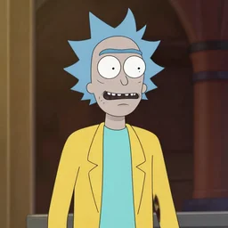 a portrait of rick sanchez, epic lighting