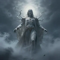 a sky full of Demiurge, dramatic atmosphere, haze