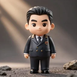 a realistic nendoroid of kim jong un, detailed product photo