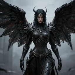 Dark Angel, trending on artstation, artstationHD, artstation HQ, hyperrealistic, concept art, octane render, unreal engine 5, 8K HDR, highly detailed, high quality,
