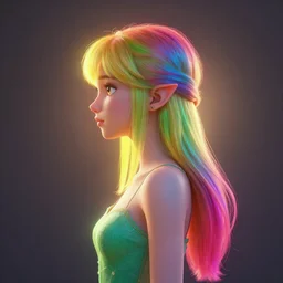 side - profile painted portrait, ellie bamber fairy, backlit, key lighting, smooth, gaudy colors, unreal engine render, octane render aesthetic, overlord, matte painting concept art, official fanart behance hd artstation by atey ghailan, by greg rutkowski, by greg tocchini, by james gilleard, by joe fenton, by kaethe butcher, lois van baarle, ilya kuvshinov