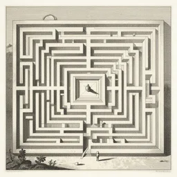 Labyrinth, Giovanni Battista Piranesi and Dan Mumford, 1750, engraving, from the British Museum