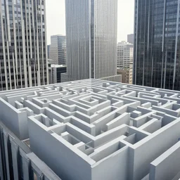 a maze in the middle of skyscrapers photographed by berne becher and hilla becher