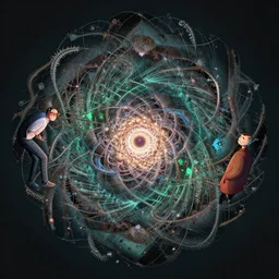fractal electronics, 8 k, lowbrow in the style of mark ryden and raphael and alexander jansson, artstation,