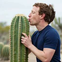 mark zuckerberg passionately kissing a cactus, leica, photo 3 5 mm